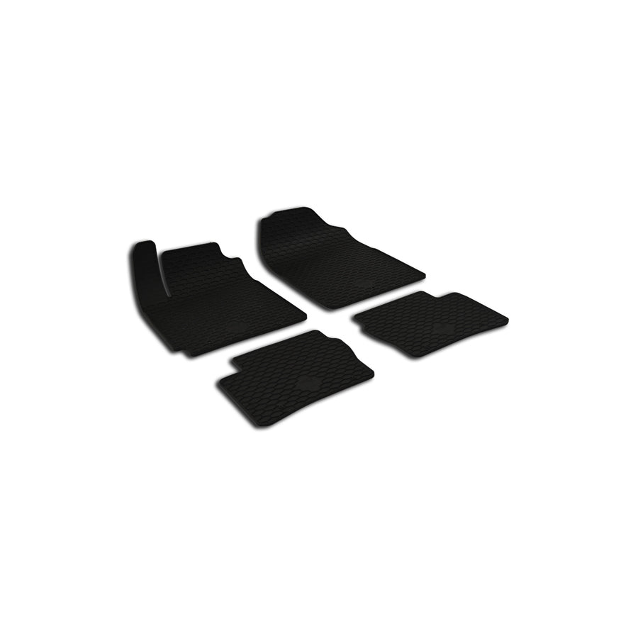 WALSER 50818 Floor mat set for KIA Picanto III (JA) Elastomer, Front and Rear, Quantity: 4, Black