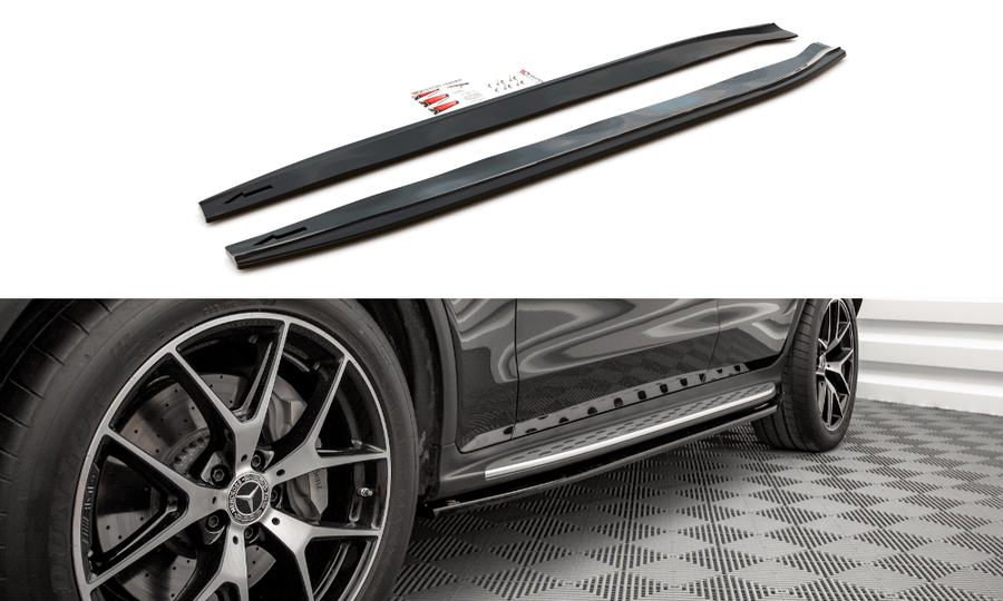 Maxton Design ME-GLC-C253F-AMGLINE-SD1T Side Skirts Diffusers Mercedes Benz GLC-Class Coupe AMG-Line C253 (Facelift) | Duco Car Parts UK Car Parts