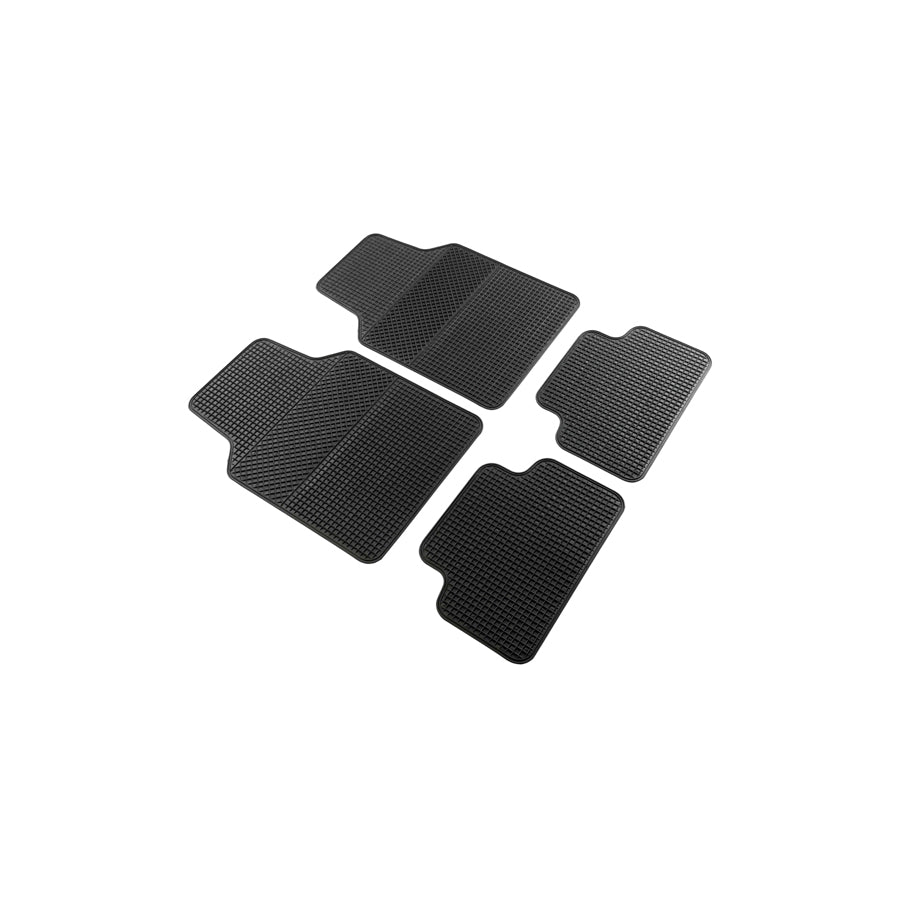 WALSER Universal fit, EVO 28038 Floor mat set Elastomer, Front and Rear, Quantity: 4, Black
