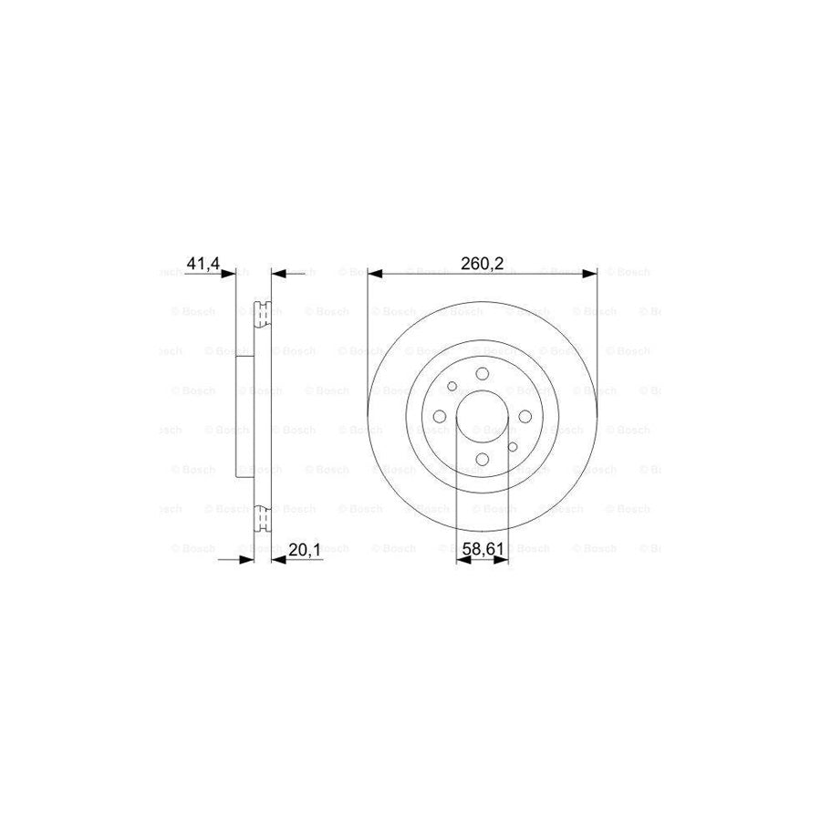 BOSCH 0 986 479 346 Brake Disc Vented Oiled