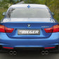 Rieger 00088057 BMW 4 Series F32 F33 F36 Rear Diffuser for Twin Tailpipe Left & Right - Glossy Black