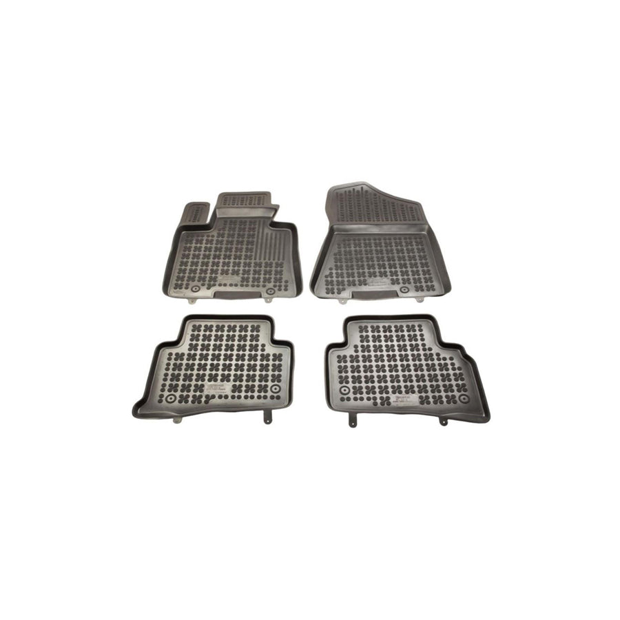 REZAW PLAST 201617 Floor mat set Elastomer, Front and Rear, Black