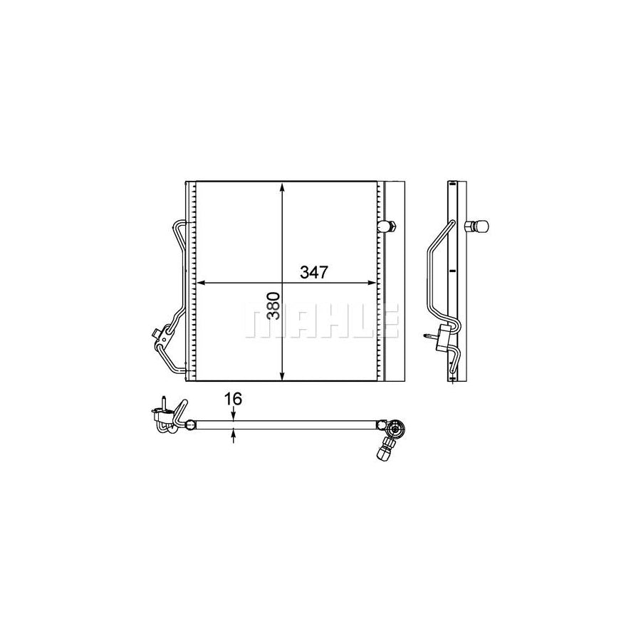 MAHLE ORIGINAL AC 451 000P Air conditioning condenser with dryer