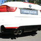 Rieger 00088057 BMW 4 Series F32 F33 F36 Rear Diffuser for Twin Tailpipe Left & Right - Glossy Black