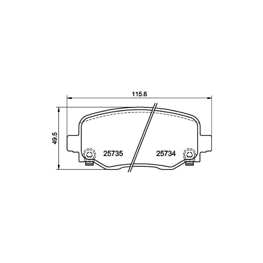 Hella 8DB 355 024 701 Brake Pad Set With Acoustic Wear Warning With Accessories