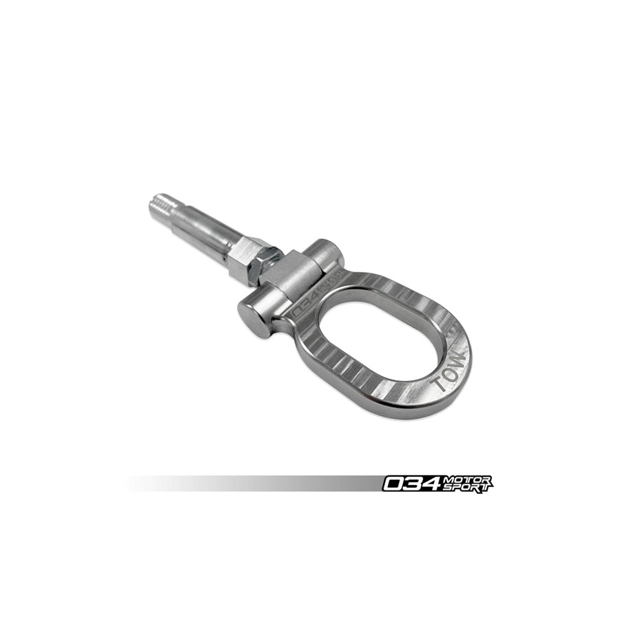 034MOTORSPORT STAINLESS STEEL TOW HOOK - 105MM FOR AUDI MQB/B8/B8.5/B9 AND VOLKSWAGEN MQB -
