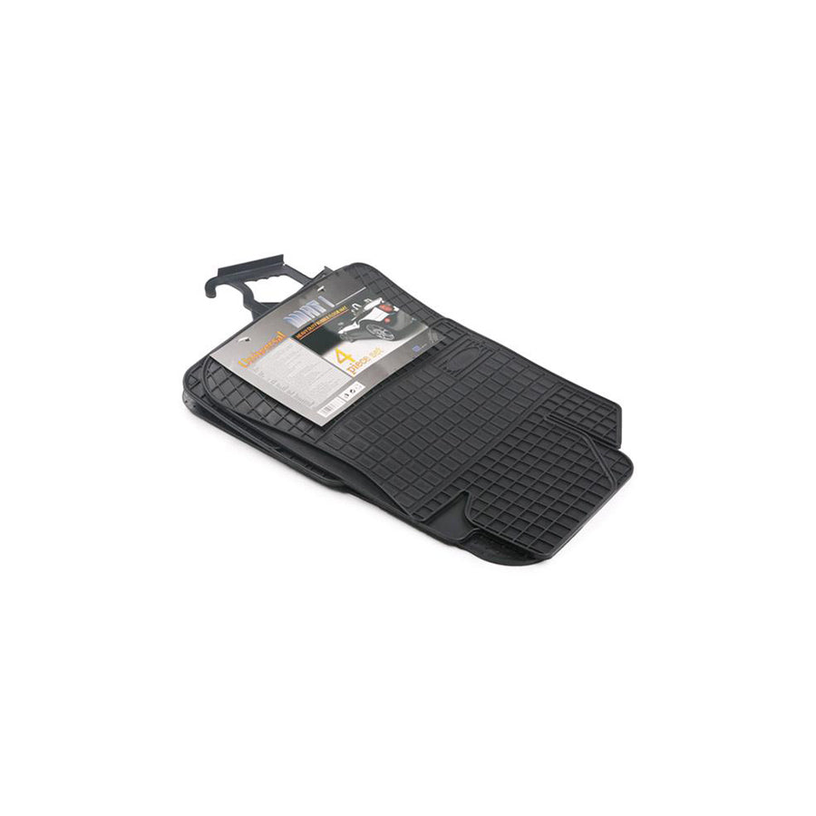 FROGUM Universal fit 0011 Floor mat set Elastomer, Front and Rear, Quantity: 4, Black