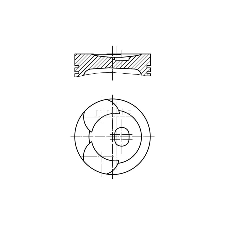 MAHLE ORIGINAL 071 27 01 Piston 82,05 mm, with piston rings