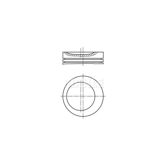MAHLE ORIGINAL 001 29 02 Piston 75,75 mm, with piston rings