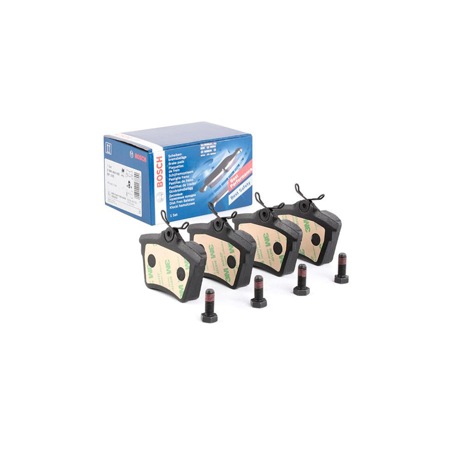Bosch 0986494095 Brake Pad Set With Anti Squeak Plate With Bolts Screws With Mounting Manual BP1005