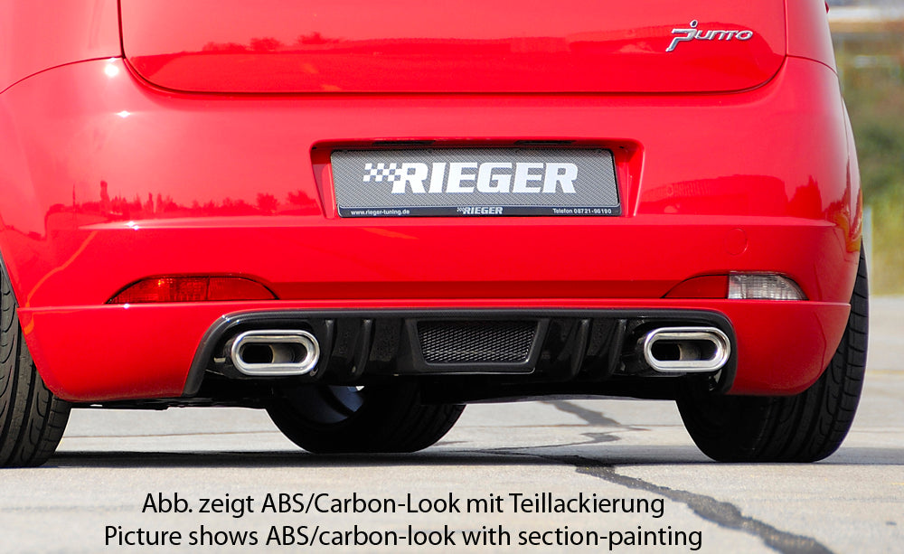 Rieger 00056048 Fiat Grande Punto (199) Rear Diffuser -  Matte Black