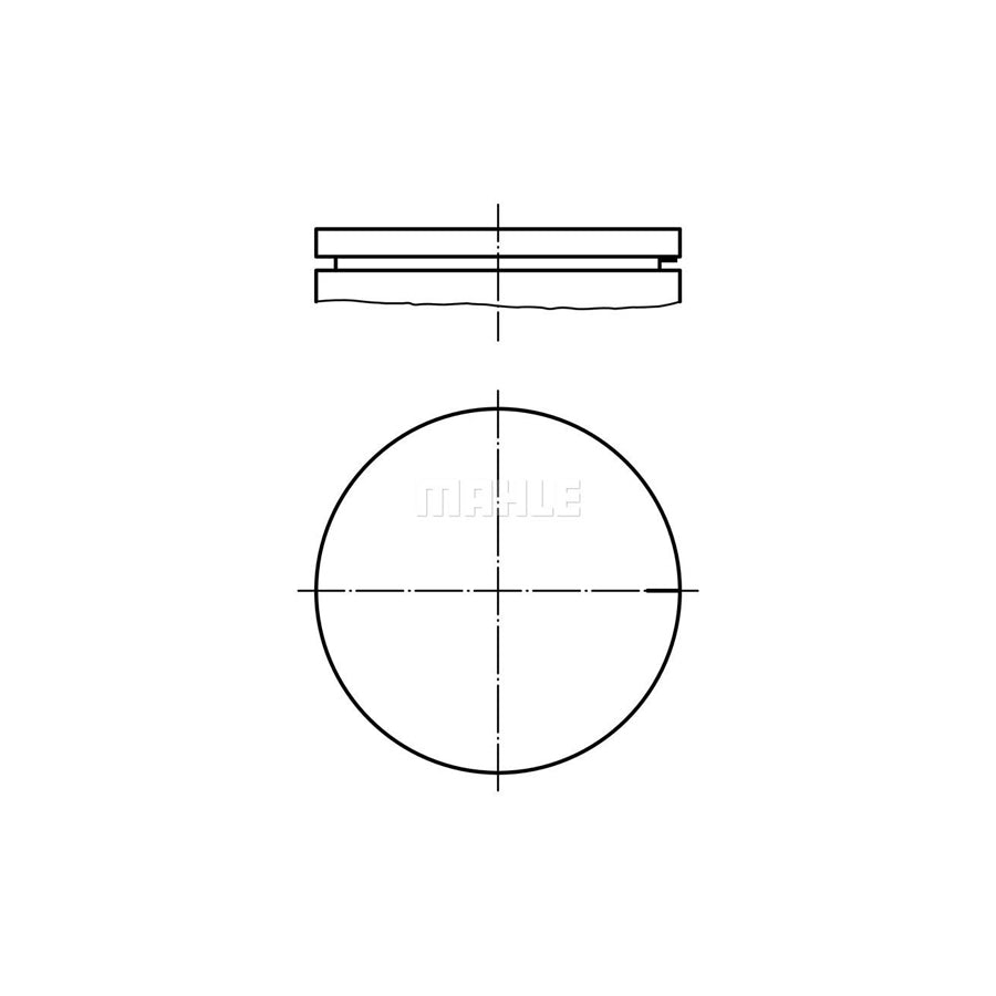 MAHLE ORIGINAL 021 03 00 Piston 75,81 mm, without cooling duct