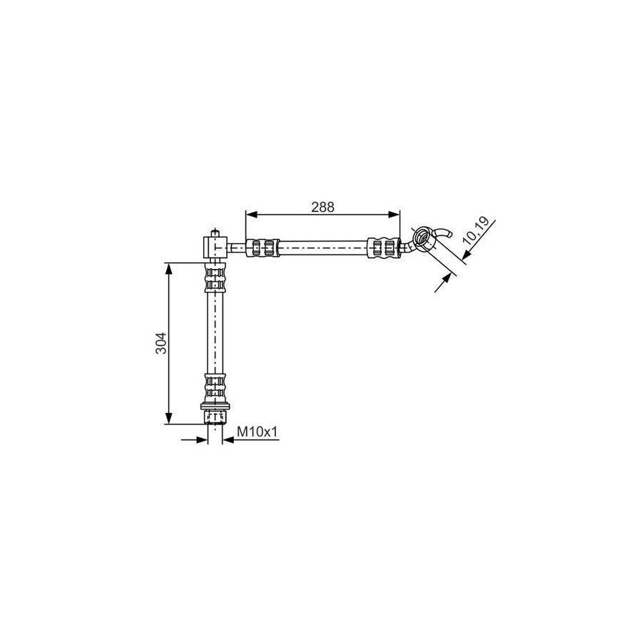 BOSCH 1 987 476 452 Brake Hose 643Mm M10X1 