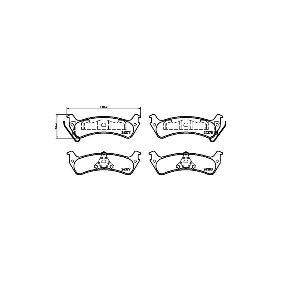 Hella 8DB 355 012 491 Brake Pad Set With Acoustic Wear Warning