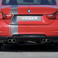 Rieger 00088057 BMW 4 Series F32 F33 F36 Rear Diffuser for Twin Tailpipe Left & Right - Glossy Black