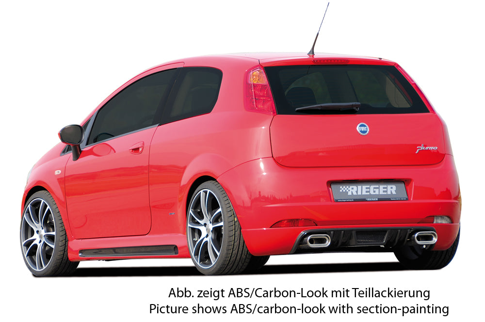 Rieger 00056048 Fiat Grande Punto (199) Rear Diffuser -  Matte Black