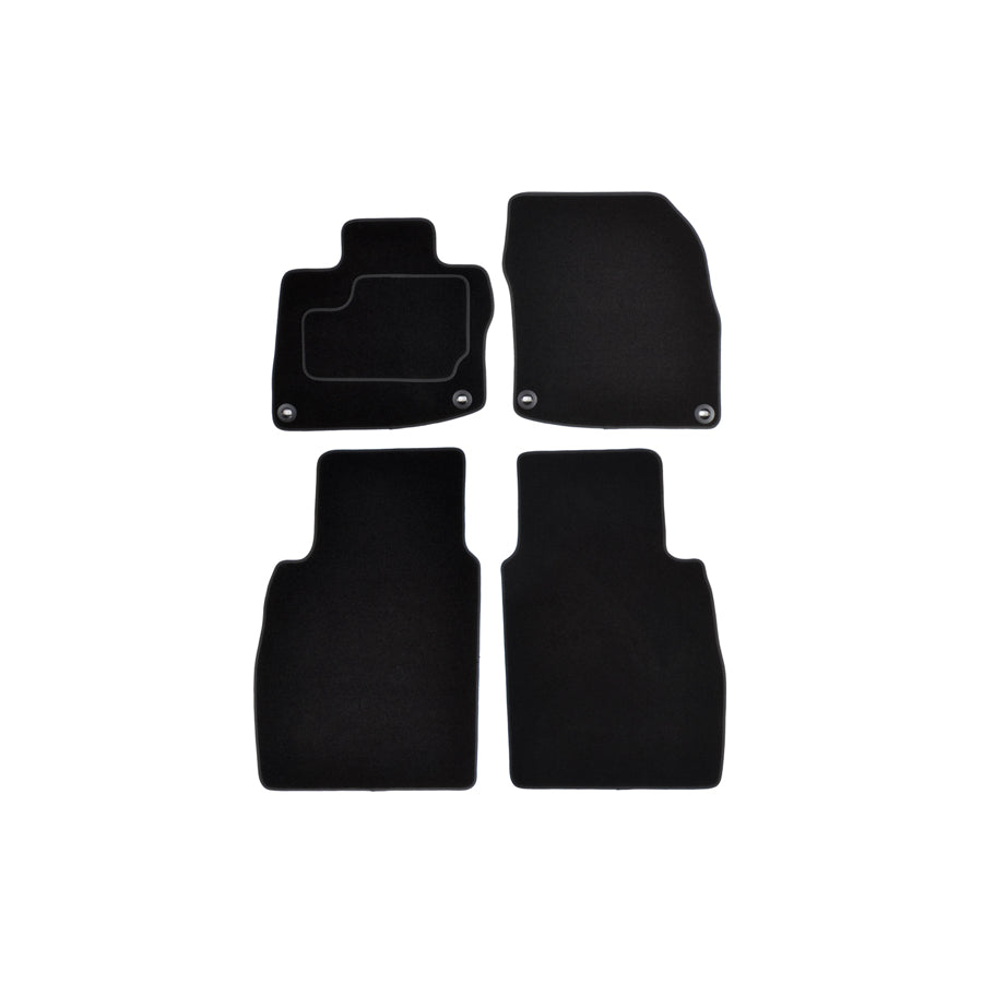 CUSTOPOL Tailored HON110C Floor mat set for HONDA CIVIC Textile, Front and Rear, Quantity: 4, Black