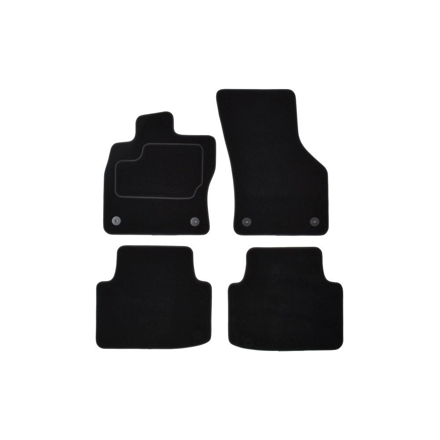 MAMMOOTH A041 VW306 PRM 01 Floor mat set for VW PASSAT Textile, Front and Rear, Quantity: 4, Black