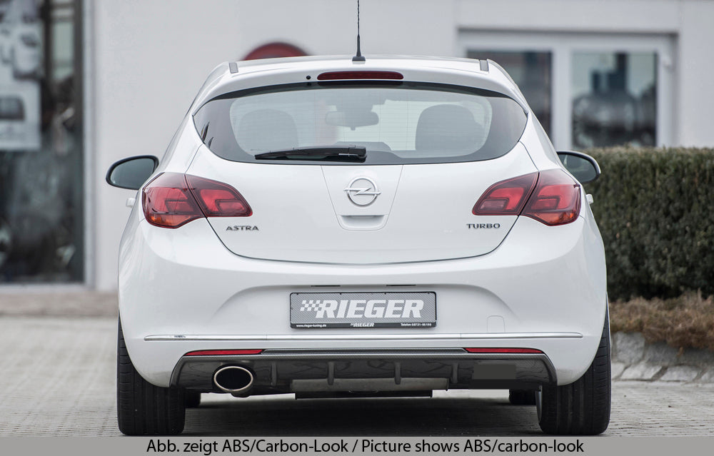 Rieger 00088066 Opel Astra J Rear Diffuser for Sport Tailpipe Left - Glossy Black