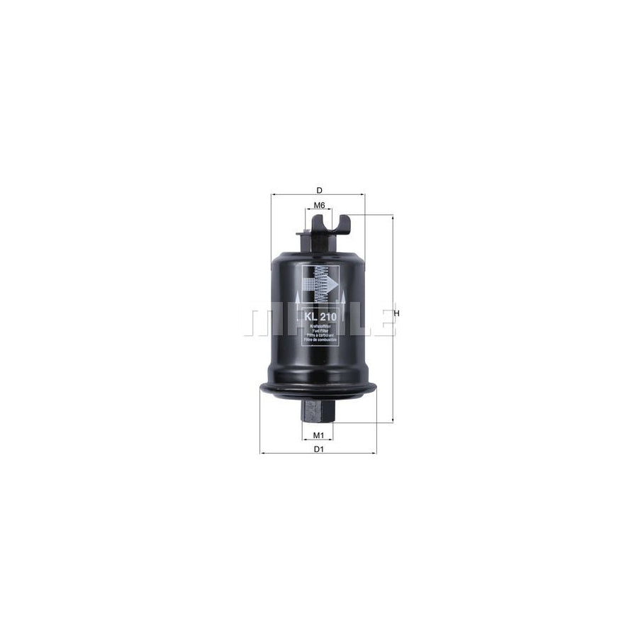 MAHLE ORIGINAL KL 210 Fuel filter In-Line Filter