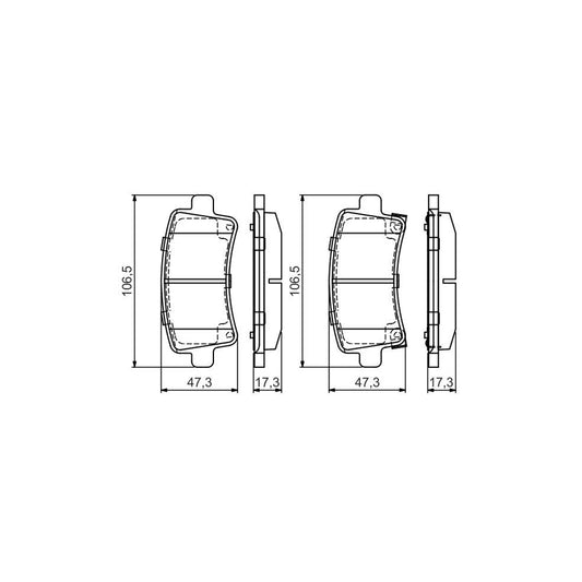Bosch 0986495444 Brake Pad Set With Anti Squeak Plate With Mounting Manual BP2076