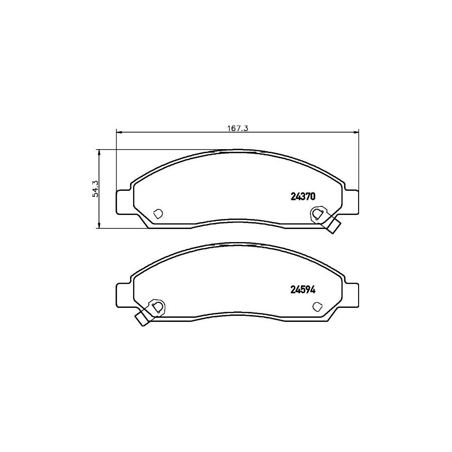 Hella 8DB 355 013 291 Brake Pad Set With Acoustic Wear Warning