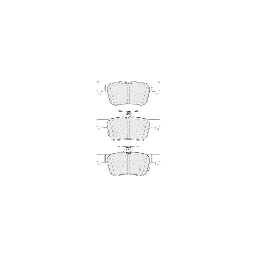 Ferodo Fdb5174 Brake Pad Set For Ford Focus With Acoustic Wear Warning Without Accessories