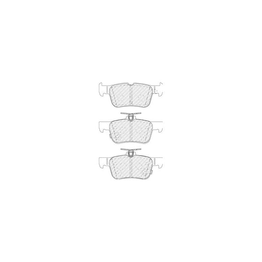 Ferodo Fdb5174 Brake Pad Set For Ford Focus With Acoustic Wear Warning Without Accessories