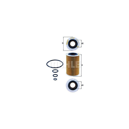MAHLE ORIGINAL OX 260D Oil Filter Filter Insert