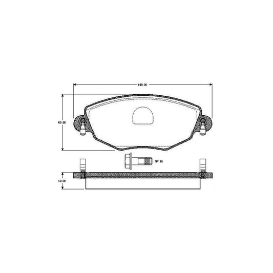 Bosch 0986Tb2819 Brake Pad Set Excl Wear Warning Contact With Bolts With Accessories