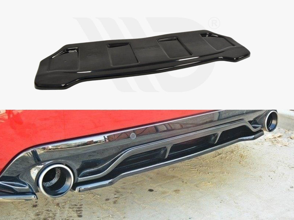 Maxton Design PE-308-GTI-RD1T Central Rear Splitter Peugeot 308 II GTIfits | Duco Car Parts UK Car Parts