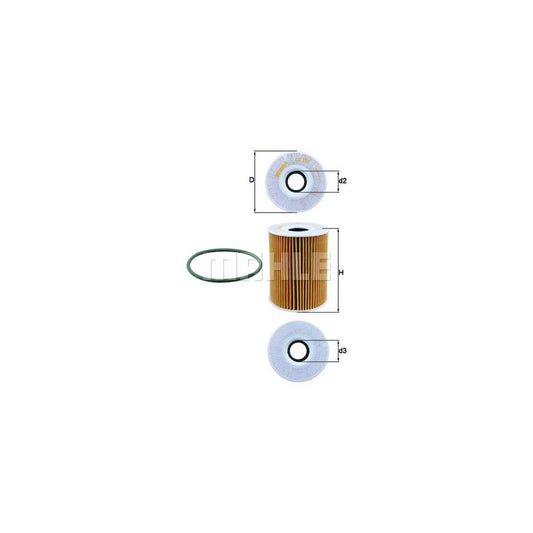 MAHLE ORIGINAL OX 254D5 Oil Filter Filter Insert