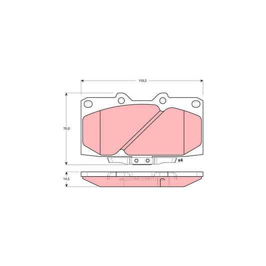 TRW Gdb3131 Brake Pad Set With Acoustic Wear Warning