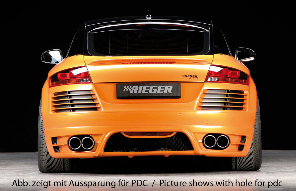 Rieger 00055157 Audi 8J TT Rear Bumper for Twin Tailpipe Left & Right