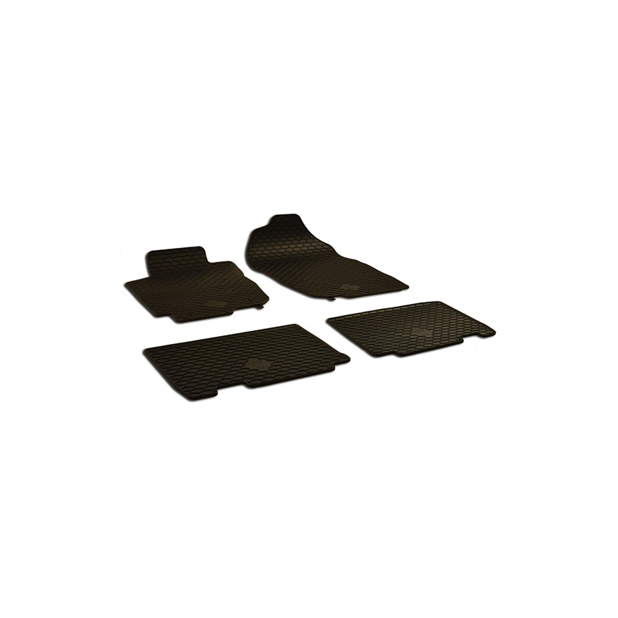WALSER 50689 Floor mat set for TOYOTA RAV4 IV Off-Road (XA40) Elastomer, Front and Rear, Quantity: 4, Black