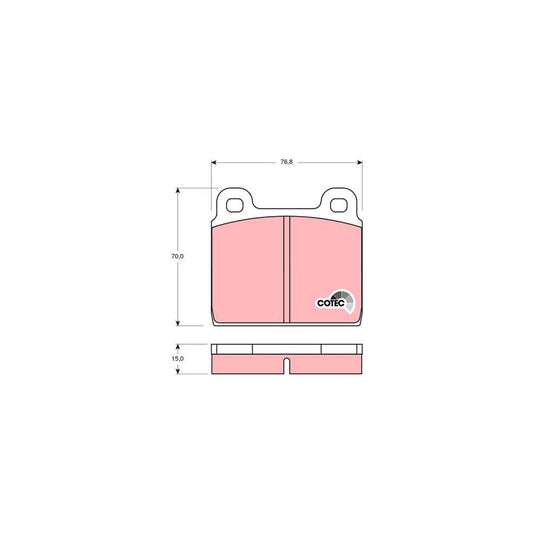 TRW Cotec Gdb100 Brake Pad Set Not Prepared For Wear Indicator