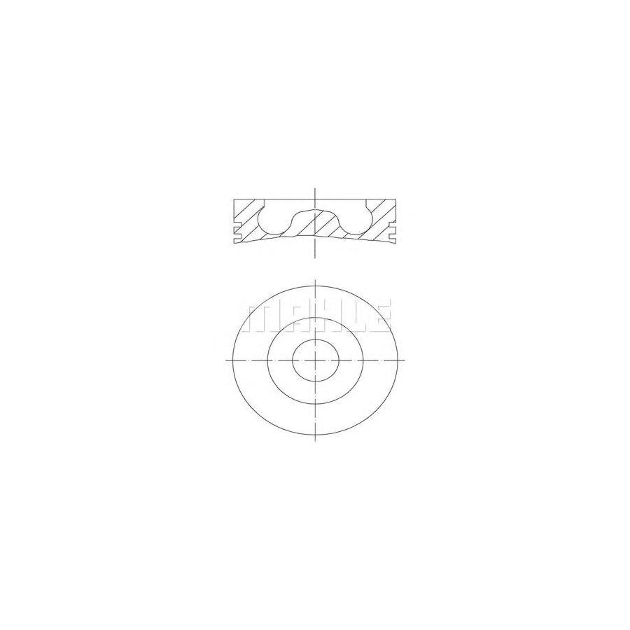 MAHLE ORIGINAL 033 15 01 Piston for AUDI A8 D2 (4D2, 4D8) 78,56 mm, with piston rings, with piston ring carrier