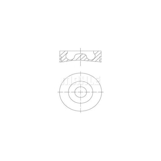 MAHLE ORIGINAL 033 15 01 Piston for AUDI A8 D2 (4D2, 4D8) 78,56 mm, with piston rings, with piston ring carrier