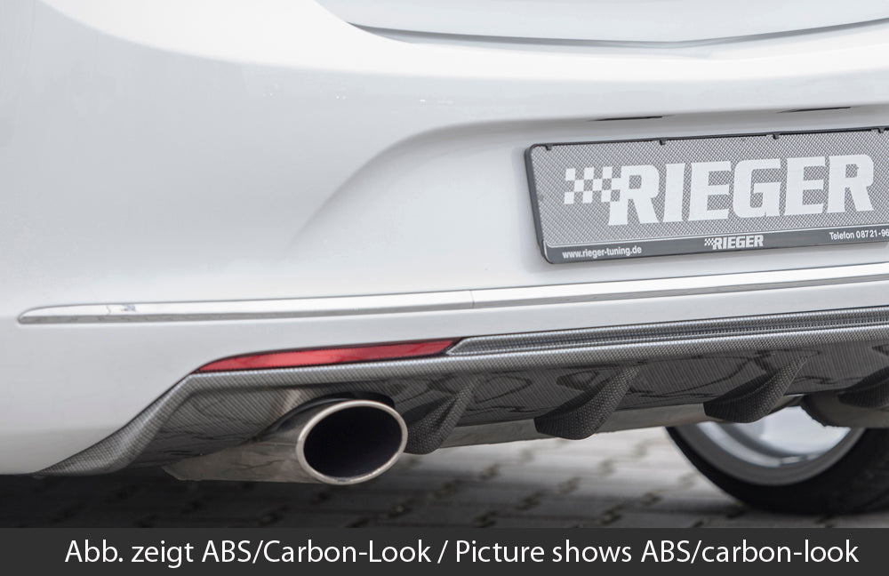Rieger 00088065 Opel Astra J Rear Diffuser for Sport Tailpipe Left & Right - Glossy Black