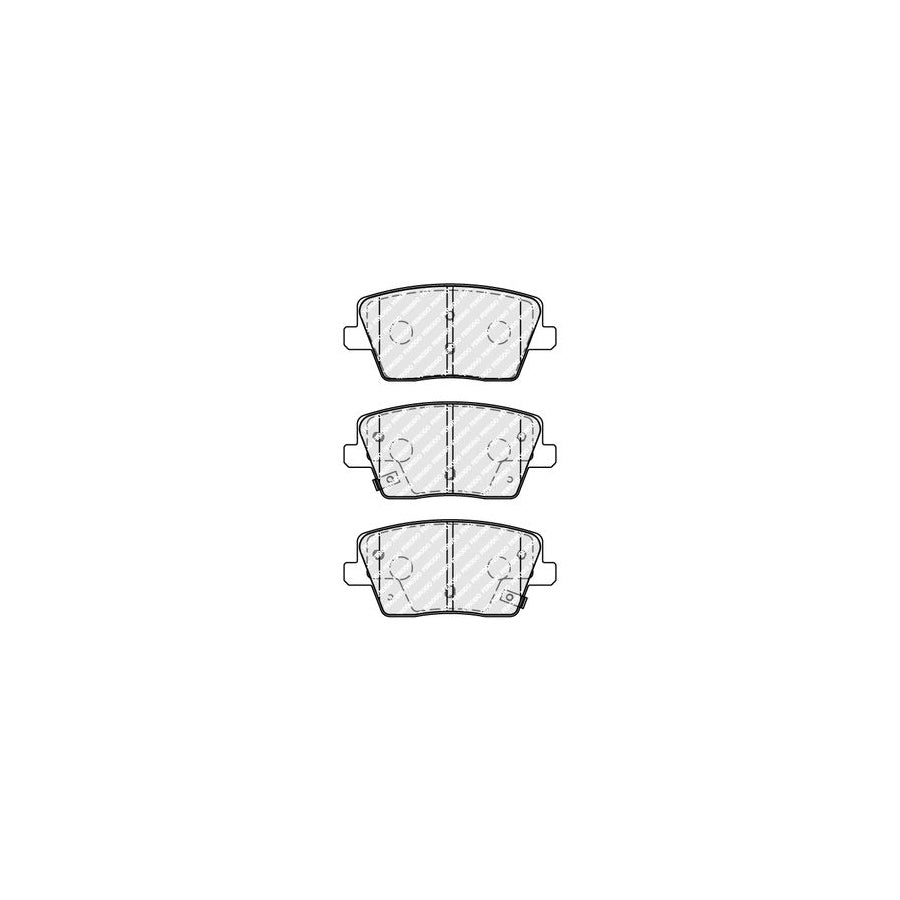 Ferodo Fdb5100 Brake Pad Set For Hyundai I30 With Acoustic Wear Warning