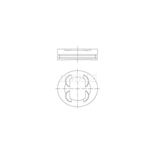MAHLE ORIGINAL 002 55 01 Piston 92,5 mm, with piston rings