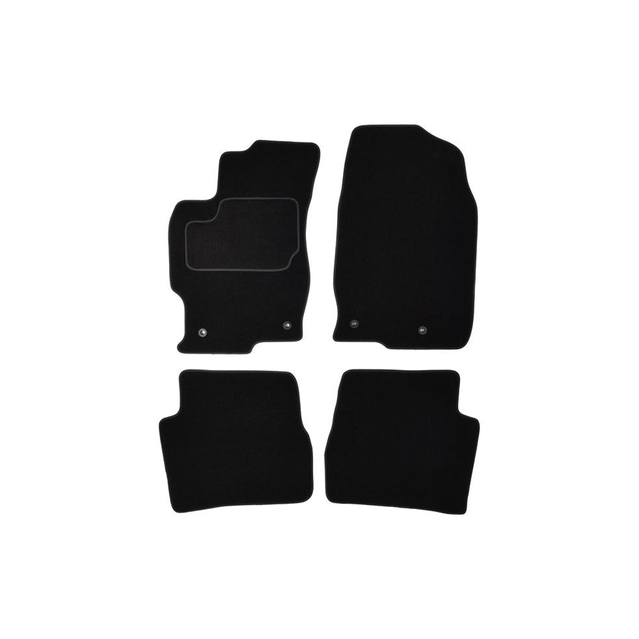 CUSTOPOL Tailored MAZ85C Floor mat set for MAZDA 6 Saloon (GH) Textile, Front and Rear, Quantity: 4, Black
