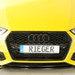 Rieger 00088226 Audi B9 F4 Front Splitter (A4 & S4) - Glossy Black