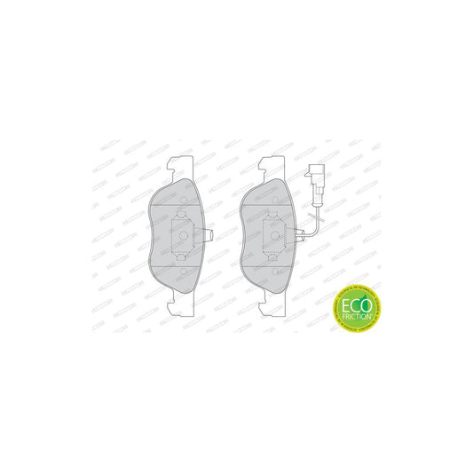 Ferodo Premier Eco Friction Fdb1056 Brake Pad Set Incl Wear Warning Contact With Piston Clip Without Accessories