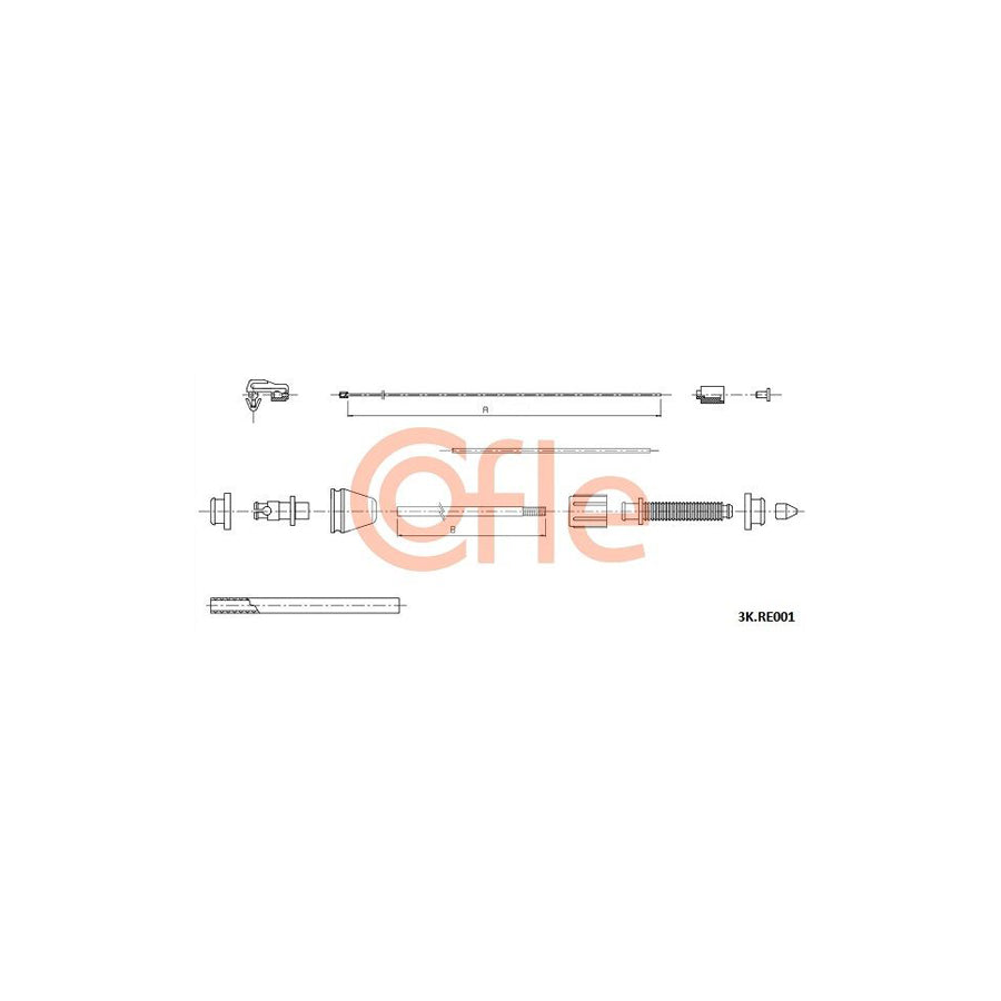 COFLE 3K.RE001 Throttle Cable for RENAULT MASTER | Duco Car Parts UK Car Parts