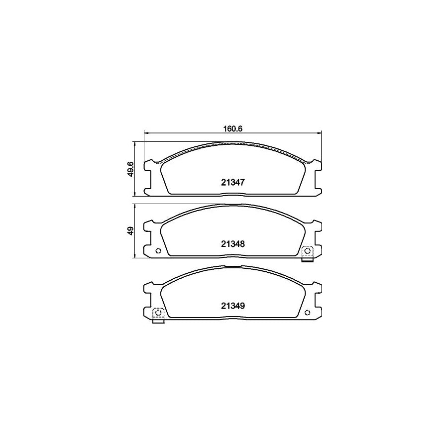 Hella 8DB 355 005 651 Brake Pad Set With Acoustic Wear Warning