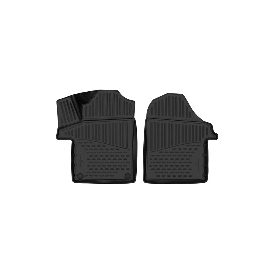 WALSER Tailored, XTR 75211 Floor mat set Elastomer, Front, Black