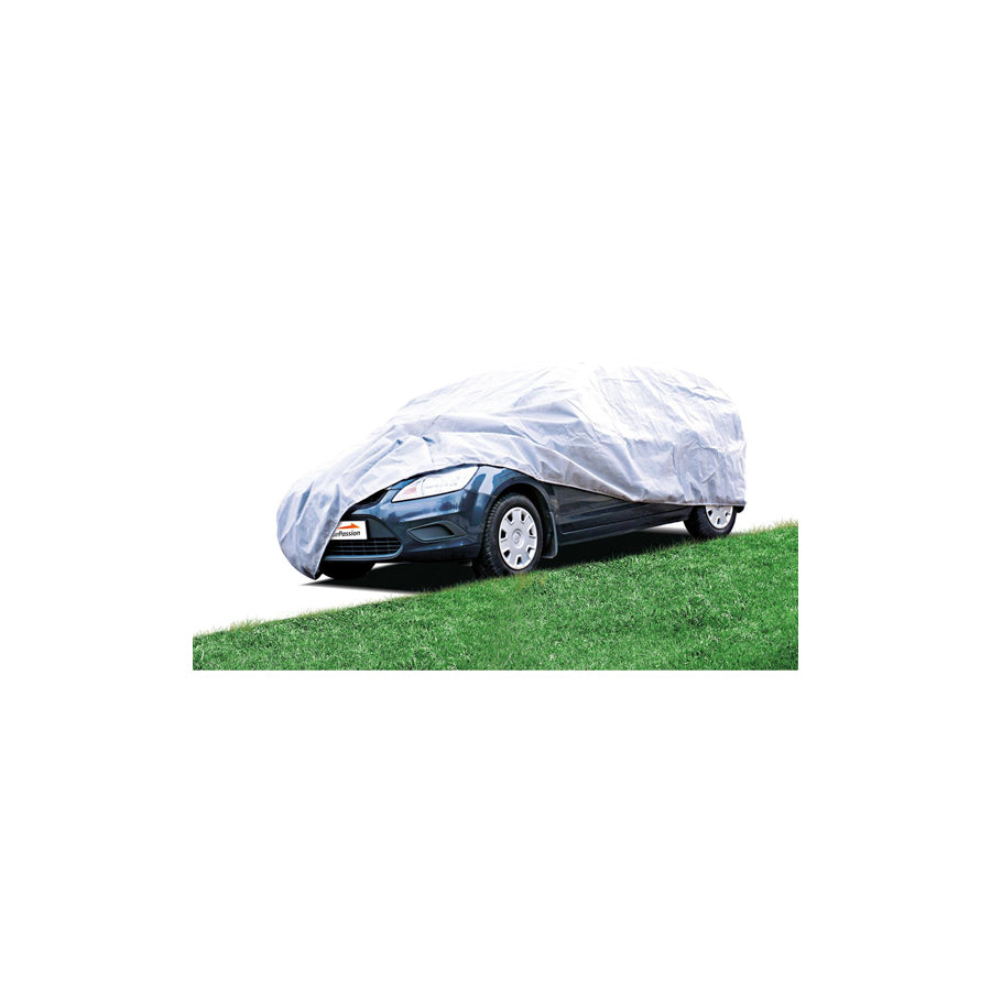 CARPASSION 10024 Car cover full-size, M 385x150 cm, Grey