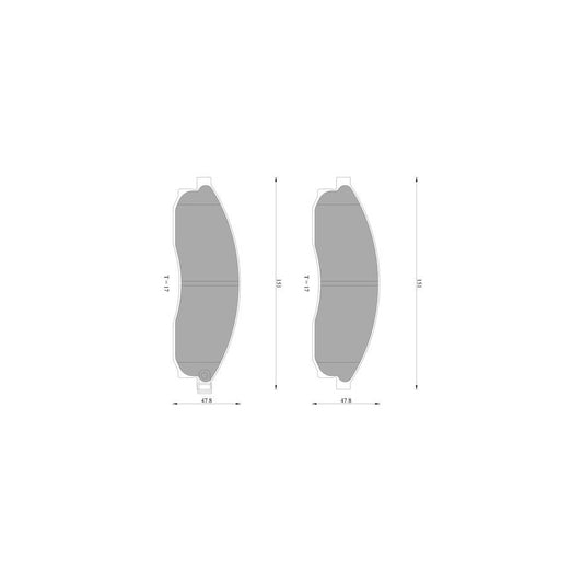 Bosch 0986Ab2278 Brake Pad Set With Acoustic Wear Warning BP2278N