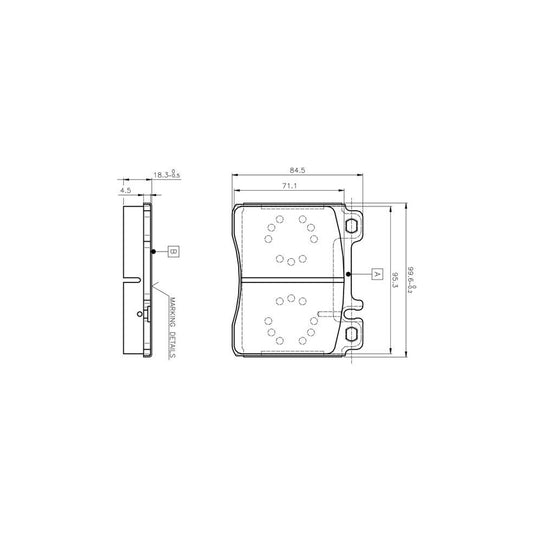 Bosch 0986Tb2023 Brake Pad Set Excl Wear Warning Contact